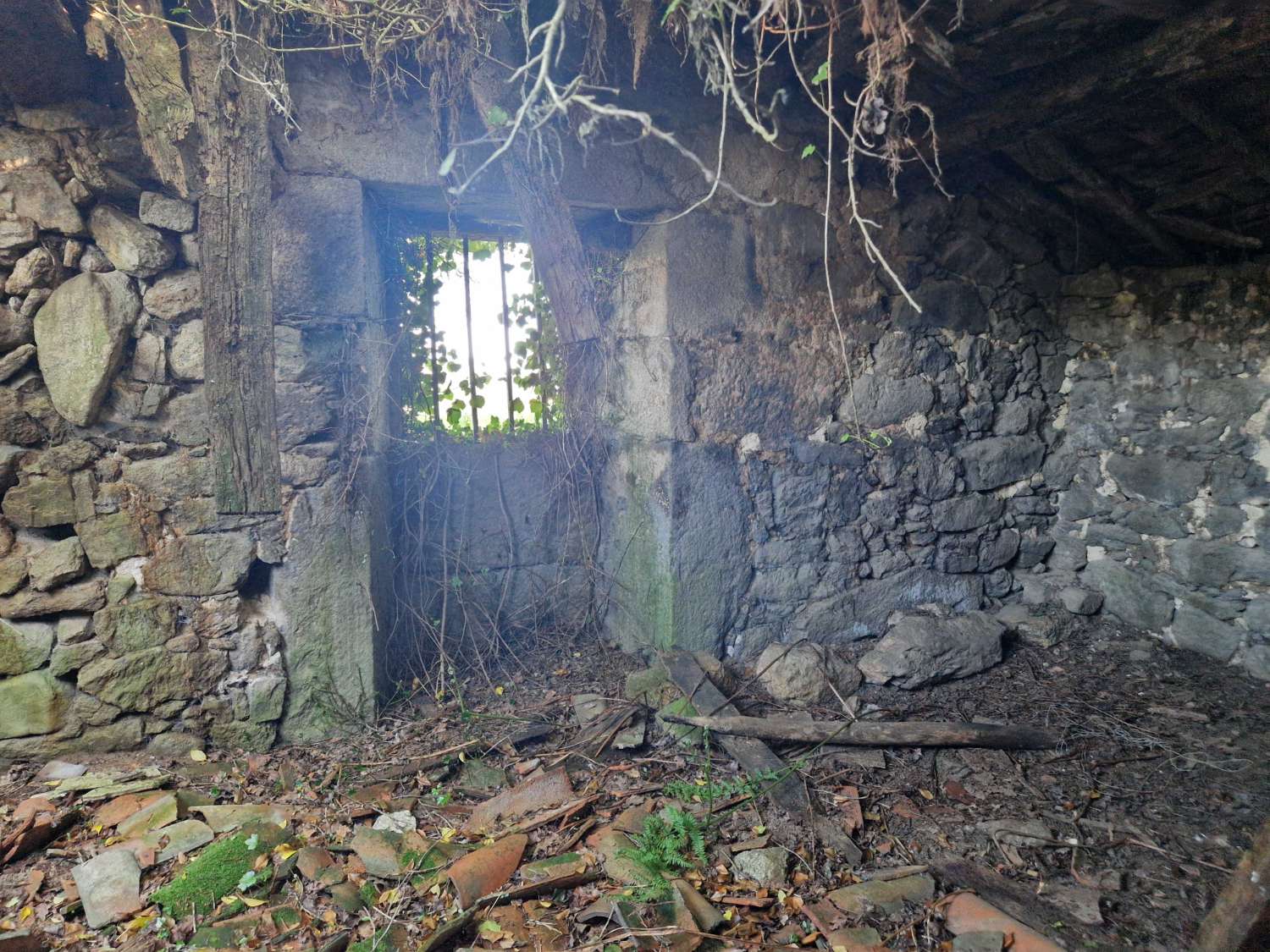FINCA AMPLIA SEGREGABLE CON CONSTRUCCIONES RUINOSAS ZONA CORNEIRA, A BAÑA